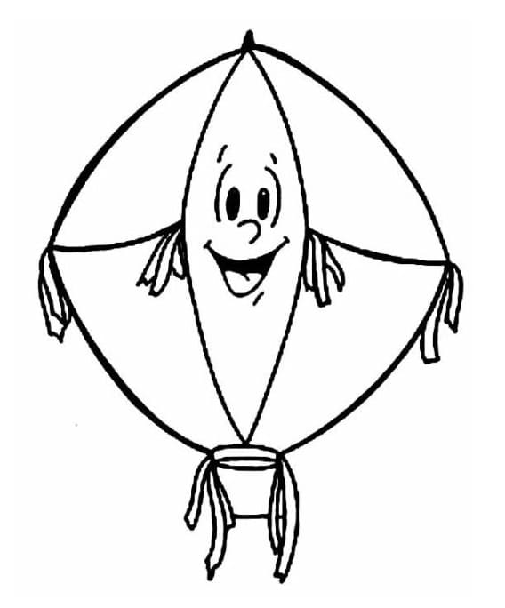 Desenho De adorável balão Junino Para Colorir