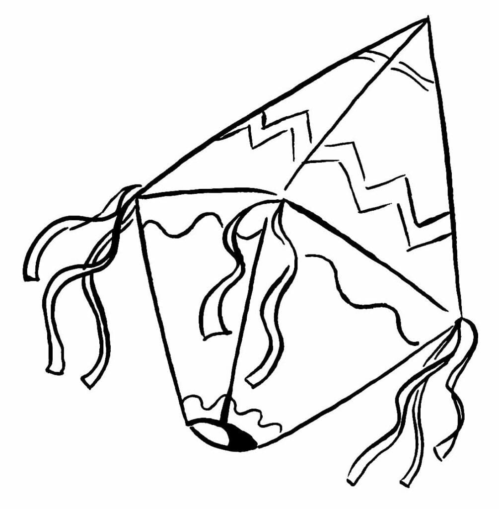 Desenho De Belo balão Junino Para Colorir