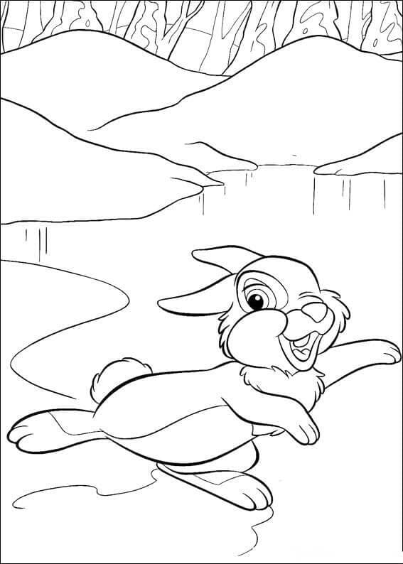 Desenho de Tambor de Bambi para Colorir