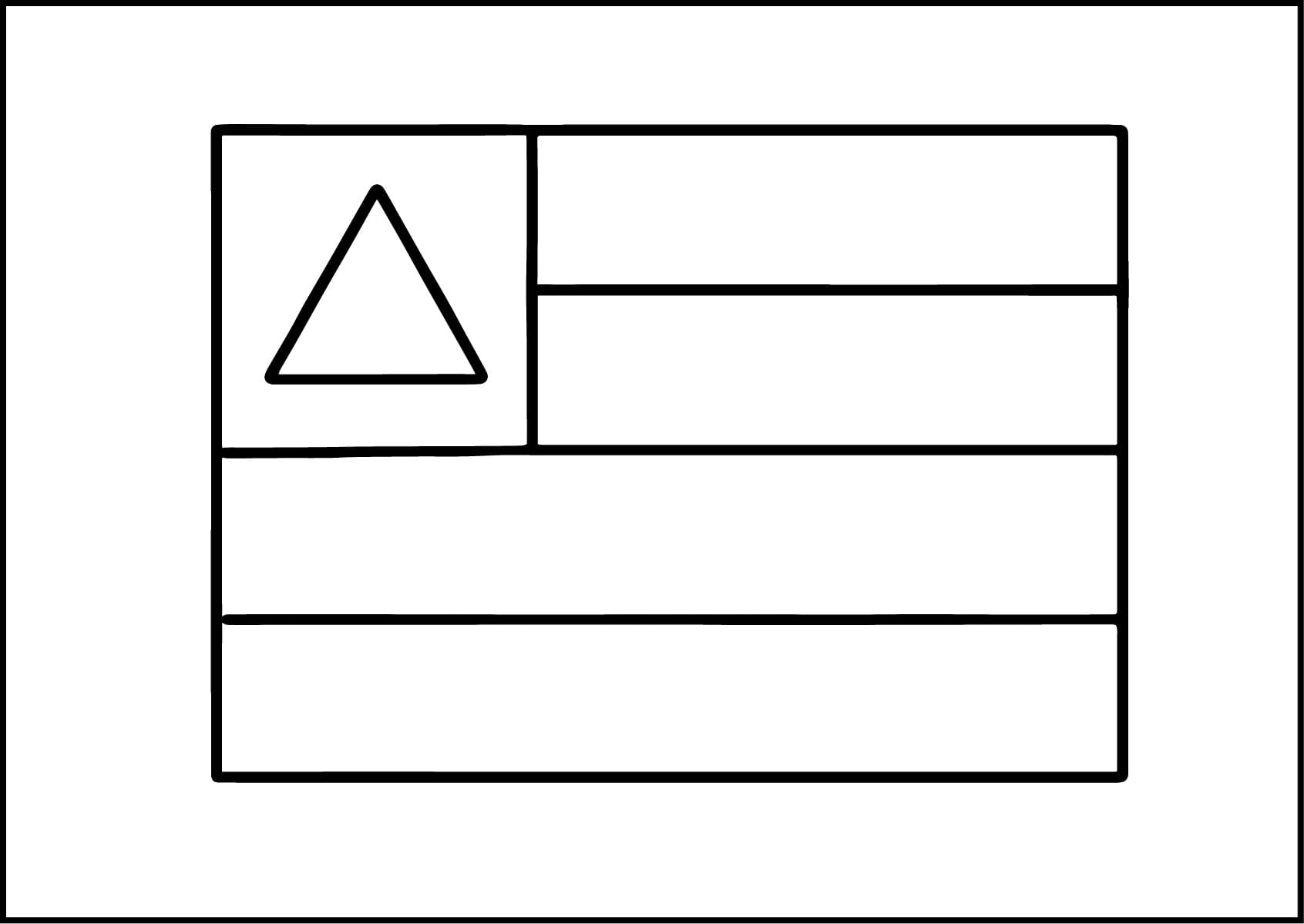 Bandeira Bahia para Colorir