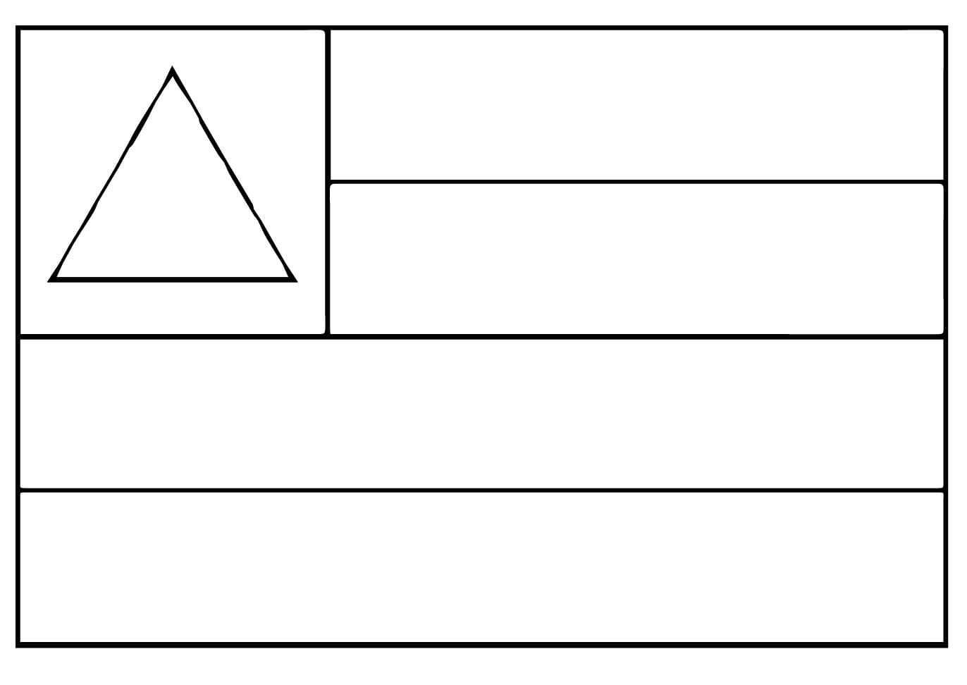 Desenho De Imagem De Bandeira Da Bahia Para Colorir
