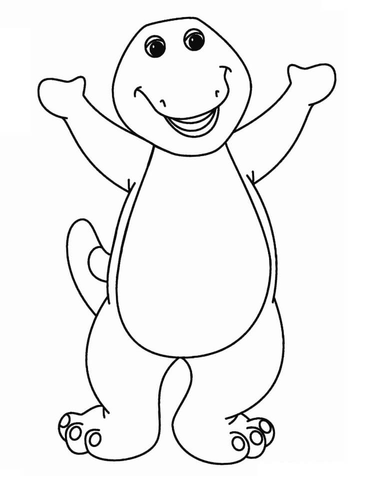 Desenho De Barney Para Colorir