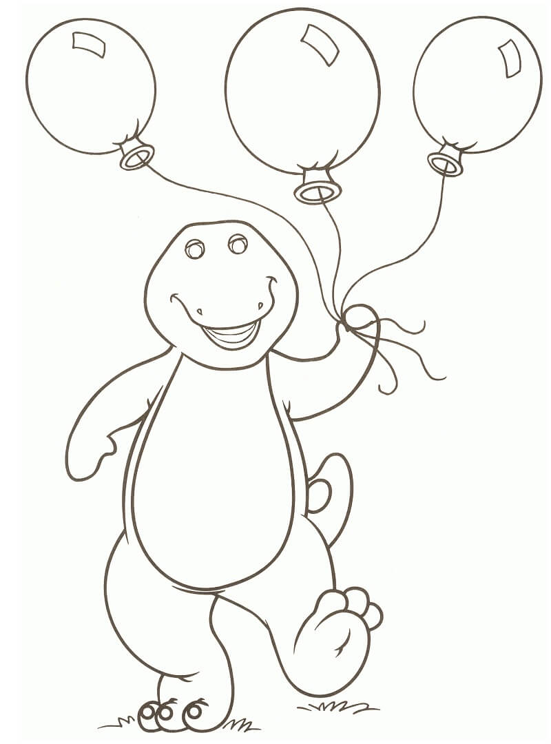 Barney para Colorir
