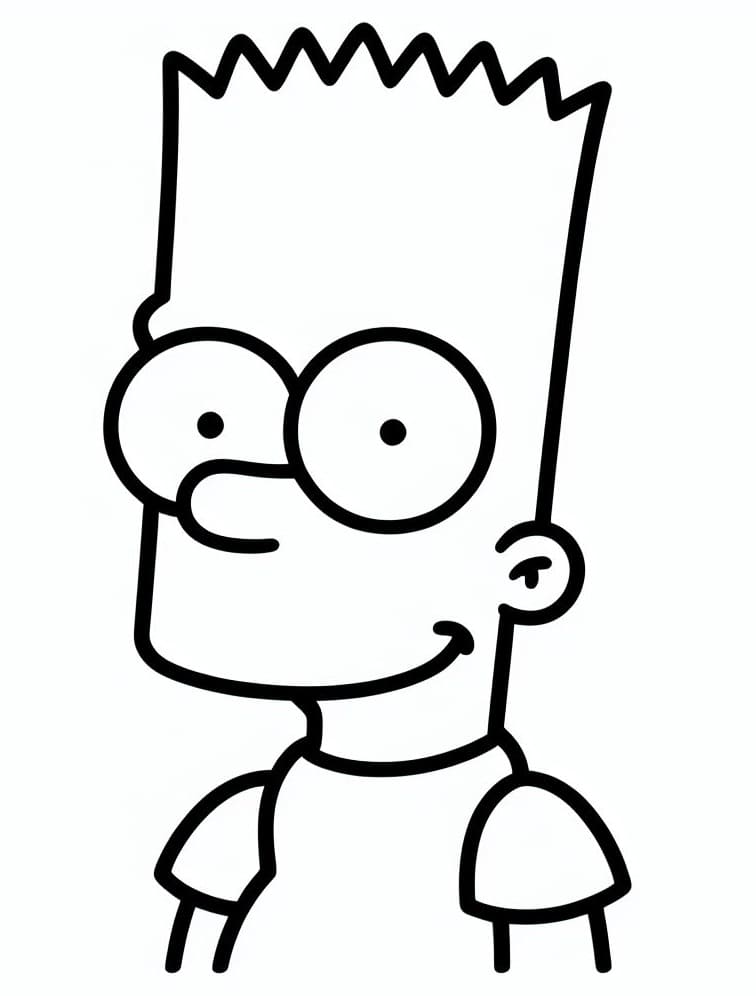 Desenho De Bart Simpson Para crianças Para Colorir