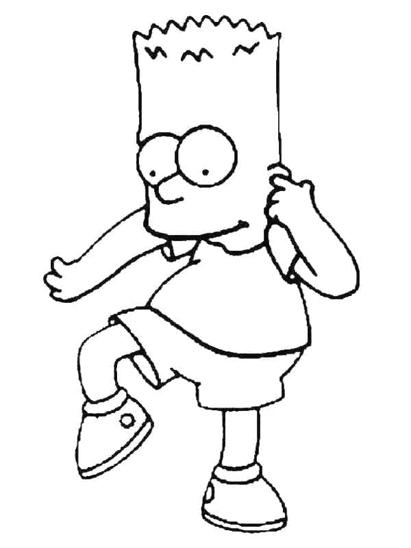 Bart Simpson para Colorir