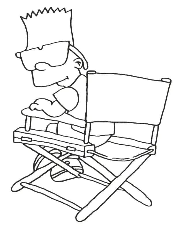 Desenho De incrível Bart Simpson Para Colorir