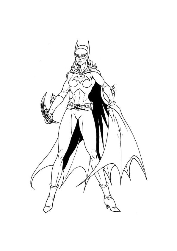 Batgirl para Colorir