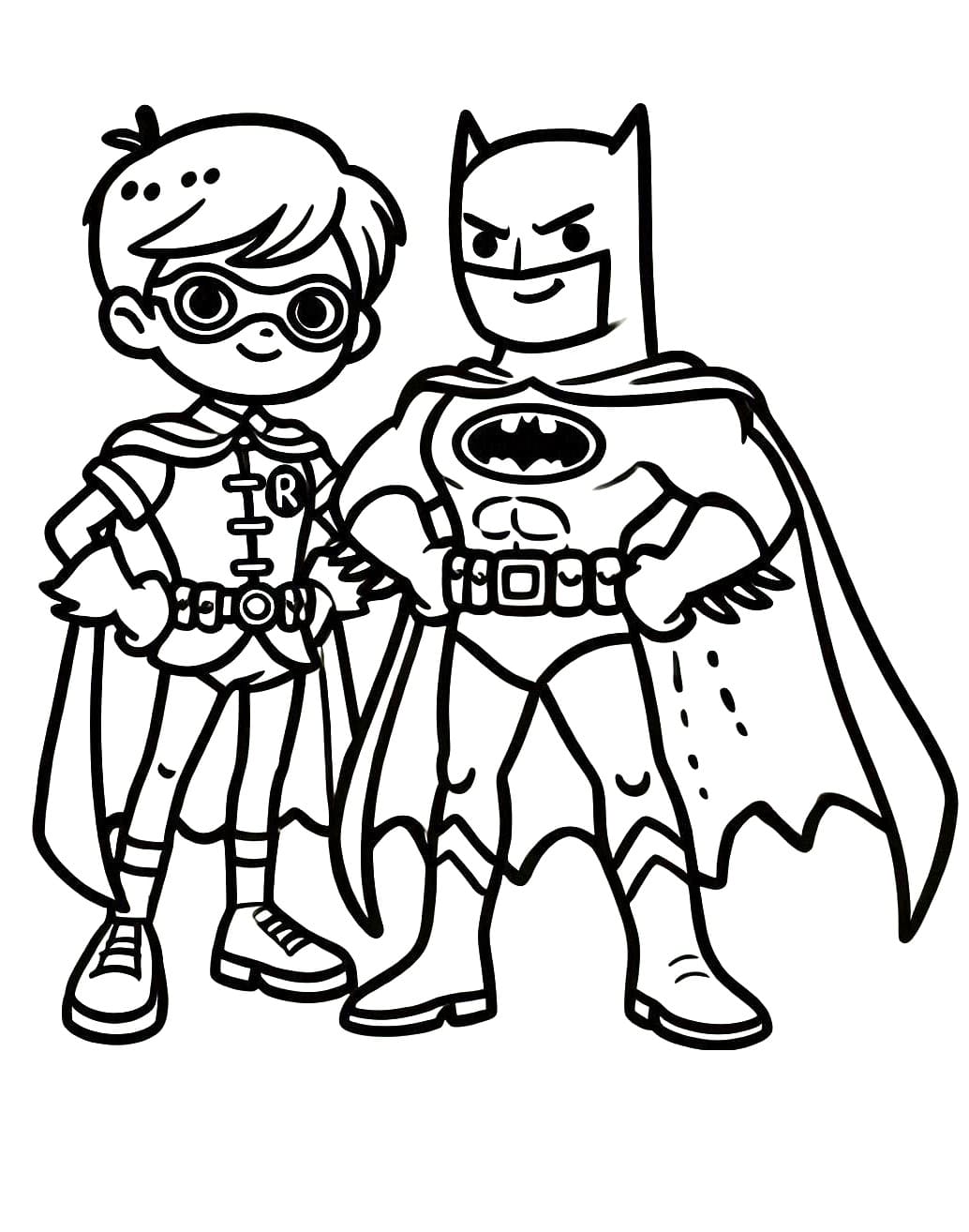 Batman e Robin para Colorir
