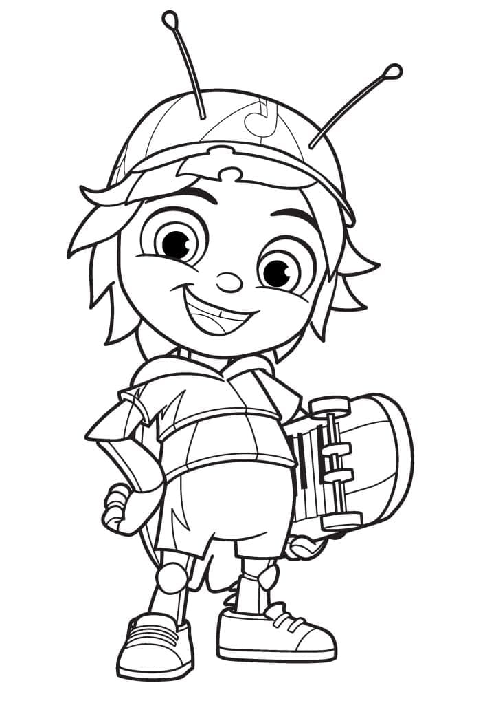 Desenho De Beat Bugs grátis Para crianças Para Colorir