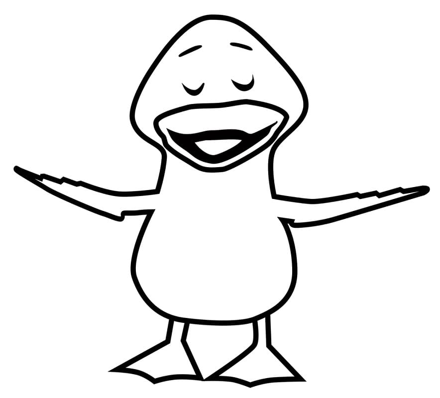 Desenho Patinho Azul Para Colorir