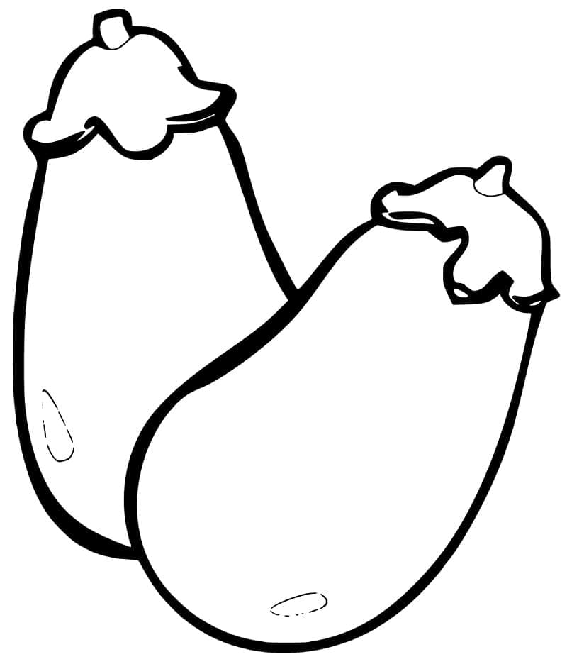 Desenho Berinjelas Para Colorir