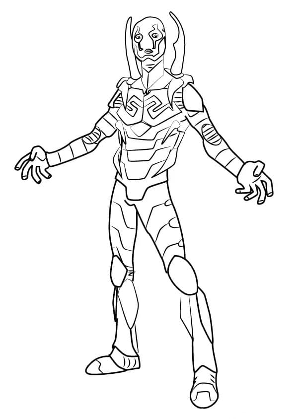 Desenho De Besouro Azul Para crianças Para Colorir