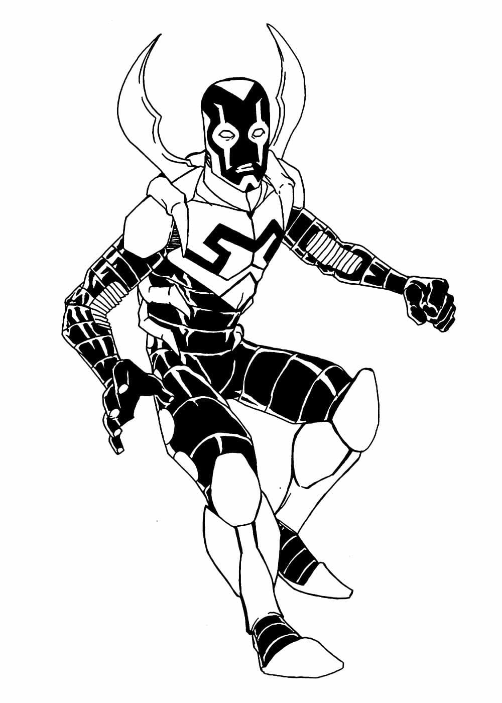 Desenho De Dc Besouro Azul Para Colorir
