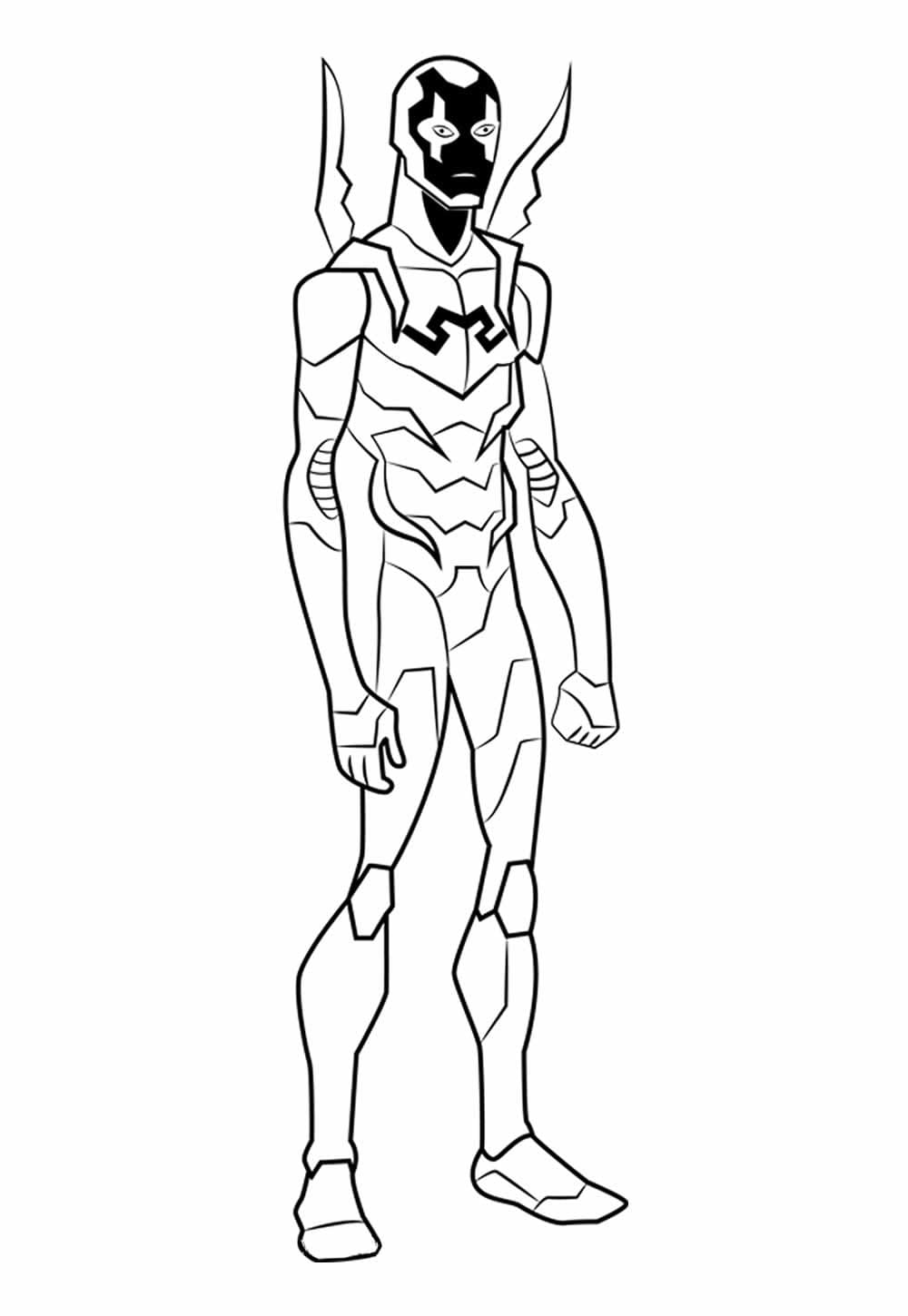 Besouro Azul Blue Beetle para Colorir