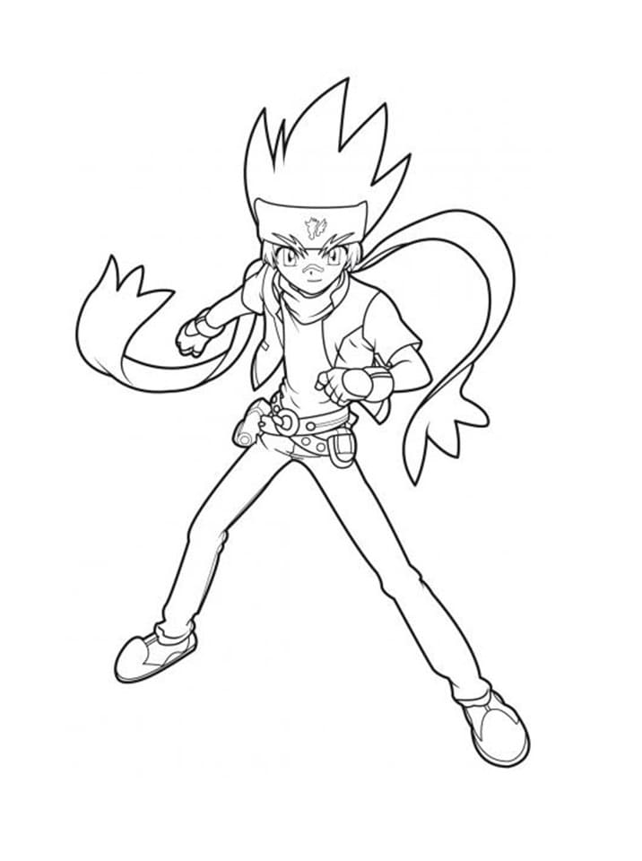 Desenho De Gingka Hagane Para Colorir