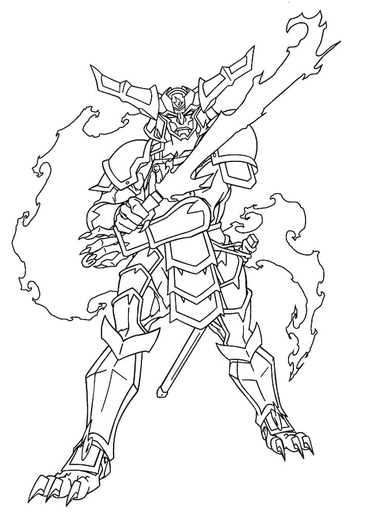 Desenho Ifrit Beyblade Para Colorir