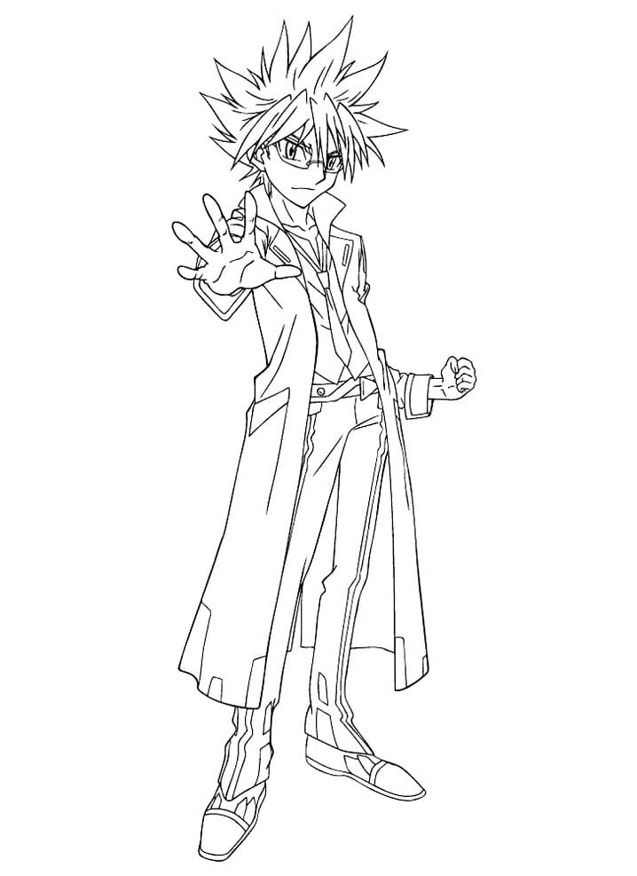 Desenho Kite Beyblade Para Colorir