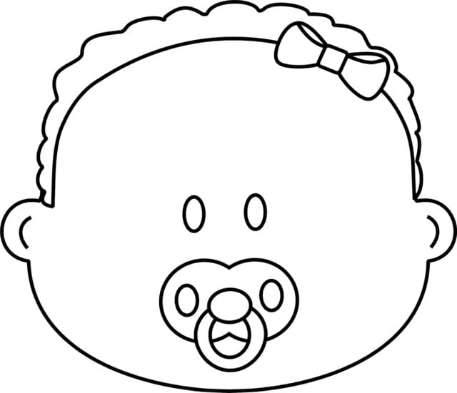 Desenho De bebê e Bico Para Colorir