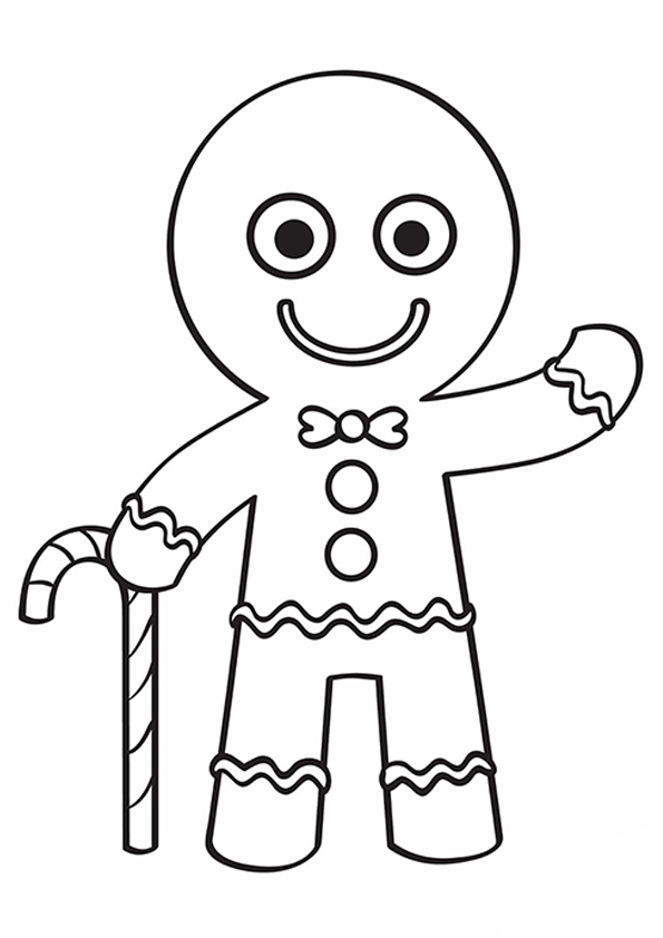 Desenhar Biscoito De Gengibre Para Colorir