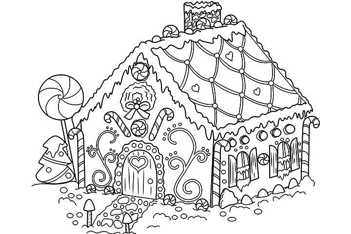 Desenho casa De Gengibre Perfeita Para Colorir grátis