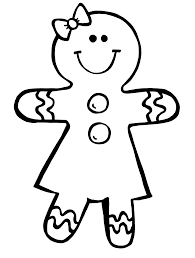 Desenho De Garota Biscoito De Gengibre Para Colorir