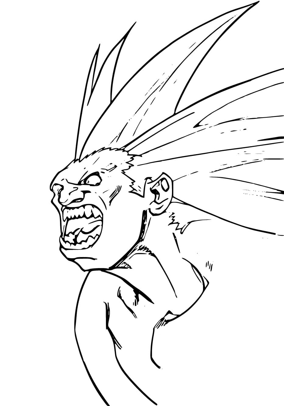 Desenho De Blanka Feio Para Colorir