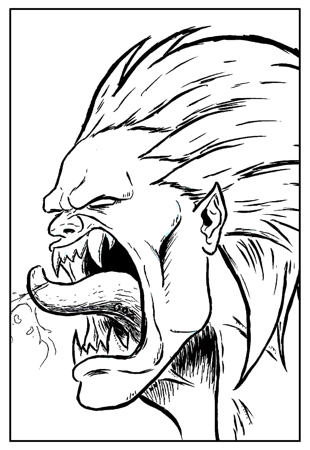 Blanka Street Fighter para Colorir