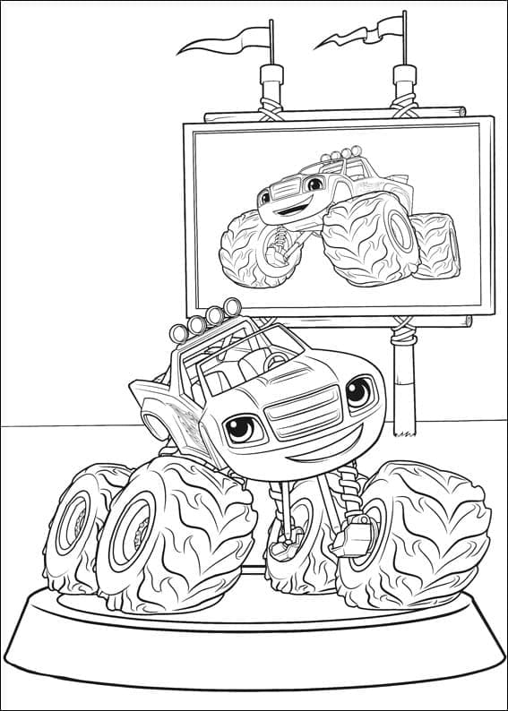 Desenho De Blaze Em Pdf Para Colorir