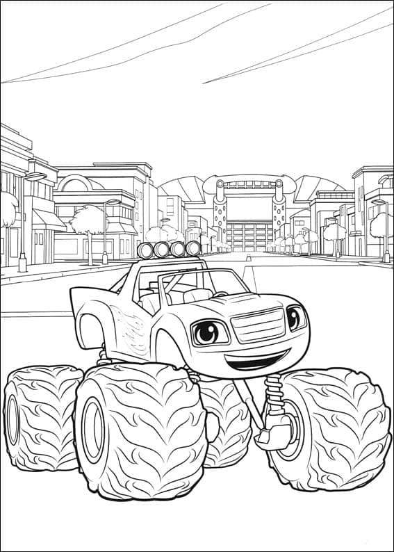 Desenho De Blaze grátis Para Colorir