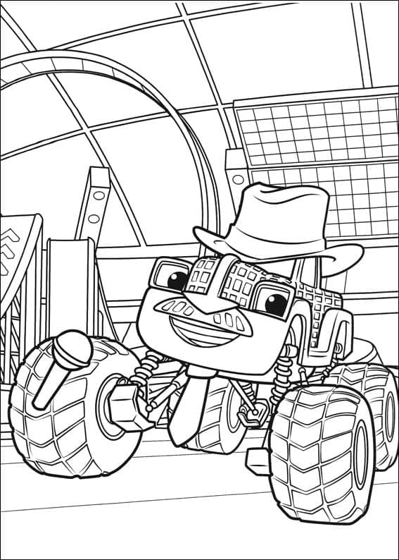 Desenho De Bump Bumperman De Blaze Para Colorir