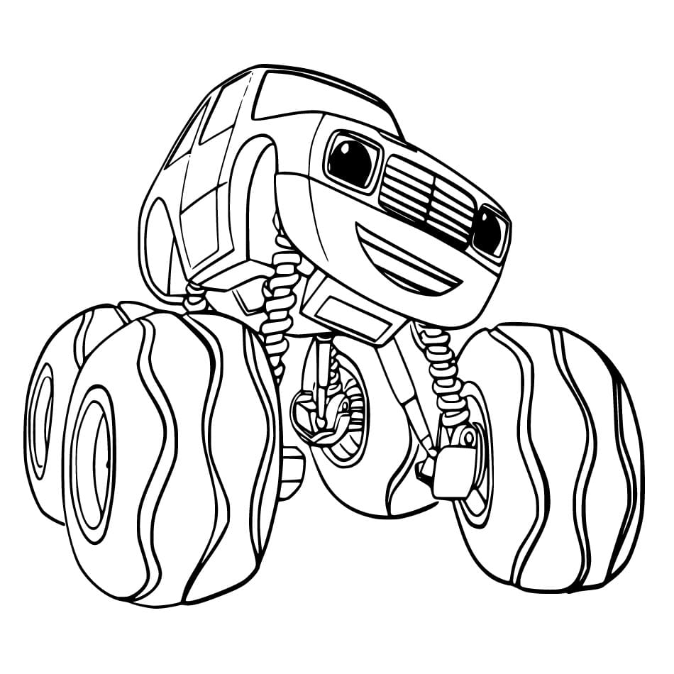 Desenho De Pickle De Blaze e As Monster Machines Para Colorir