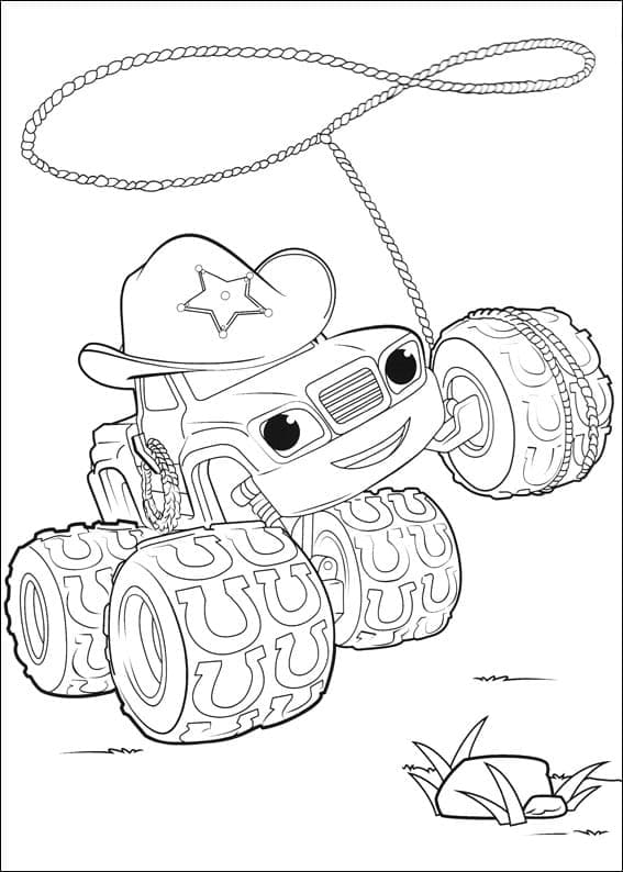 Desenho De Starla De Blaze e As Monster Machines Para Colorir