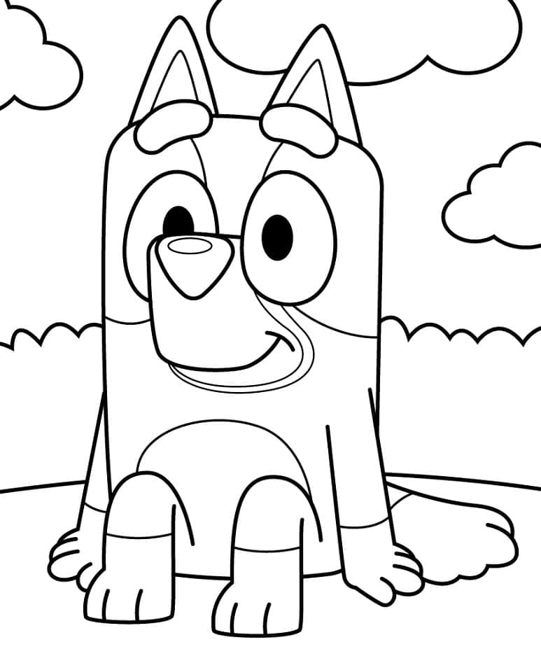 Desenho De Bluey Heeler Para Colorir