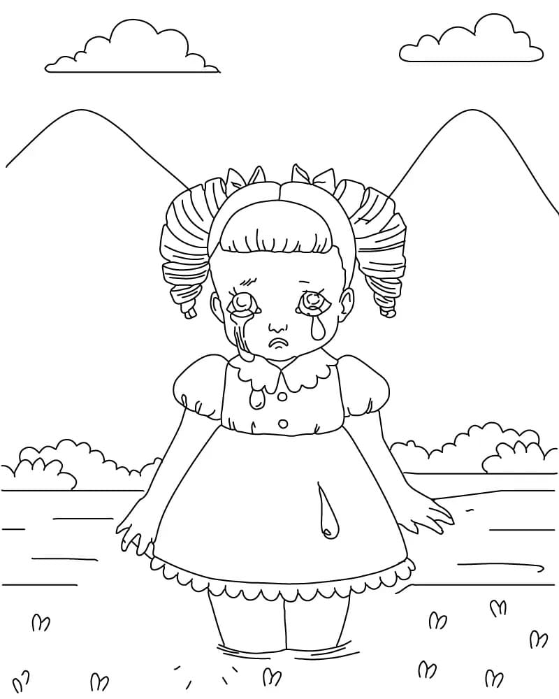 Desenho De Melanie Martinez Para crianças De 2 Anos Para Colorir
