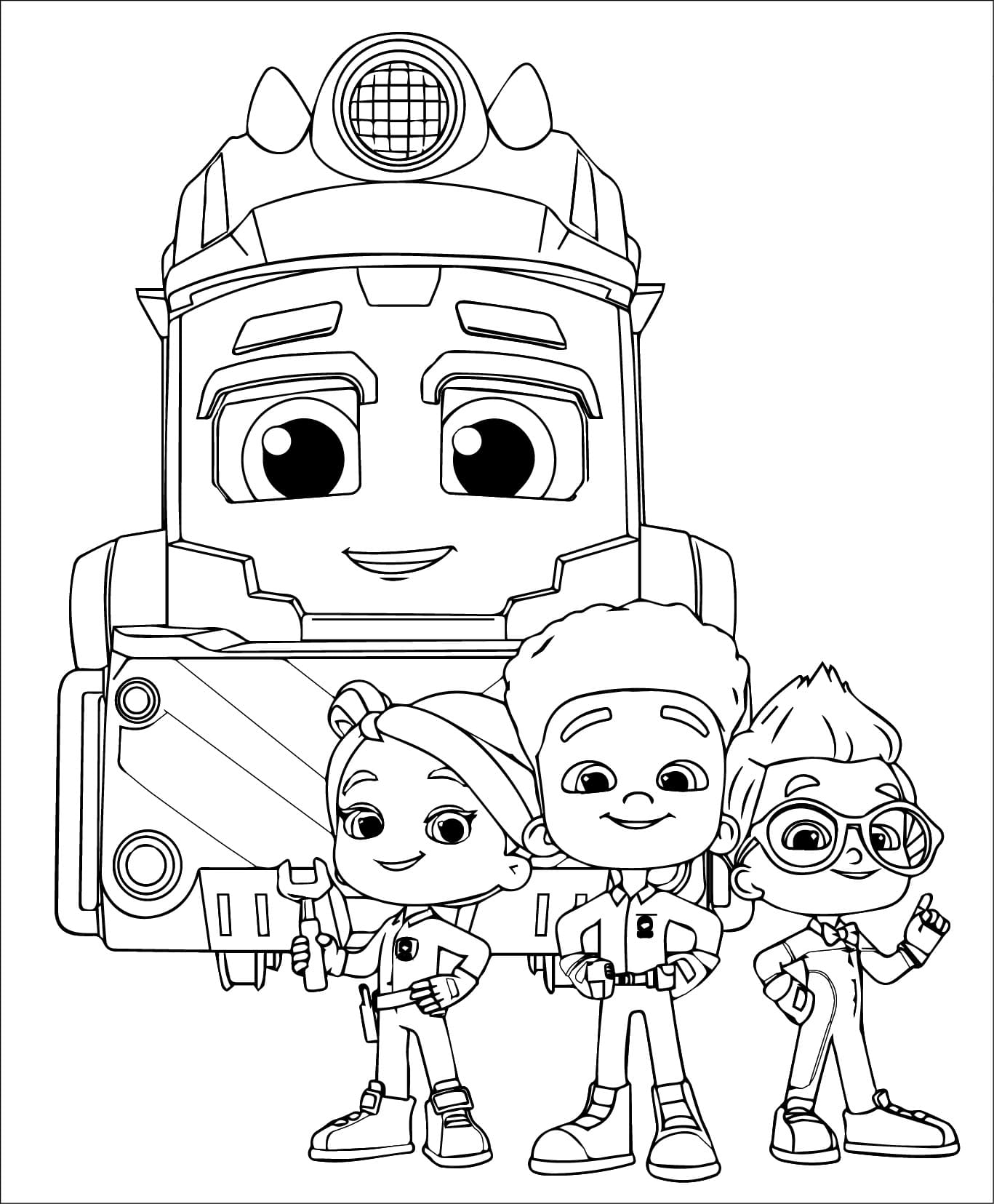 Desenho De Mighty Express Imprimivel grátis Para crianças Para Colorir
