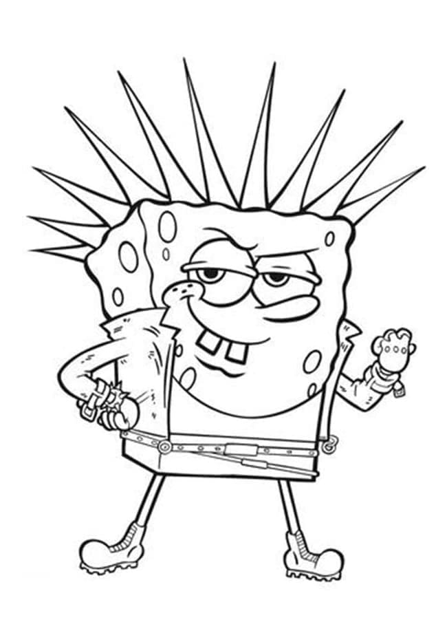 Desenho De Bob Esponja grátis Para Colorir