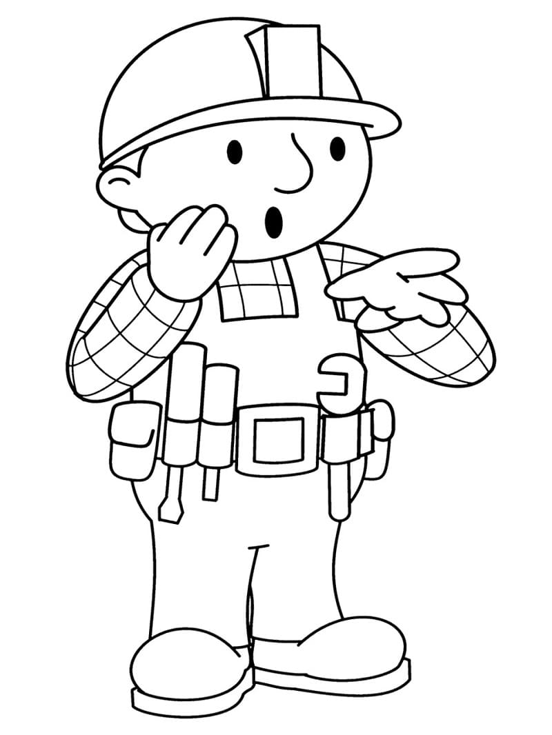 Desenho De Pintura De Bob O Construtor Para Colorir