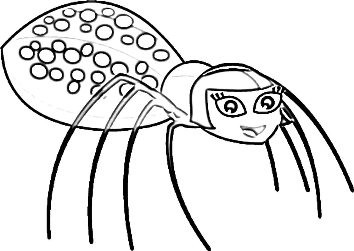 Desenho Aranha mãe De Bob Zoom Para Colorir