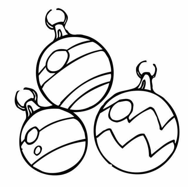 Desenho De três Bolas De Natal Para Colorir