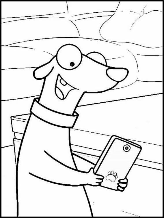 Desenho De Feliz Rufus Para Colorir