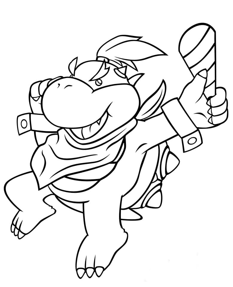 Desenho De Bowser Jr De mário Para Colorir