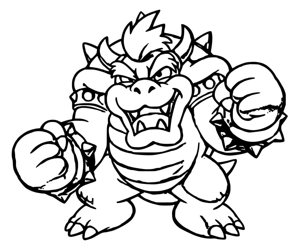 Desenho De Bowser Para Colorir e Imprimir grátis