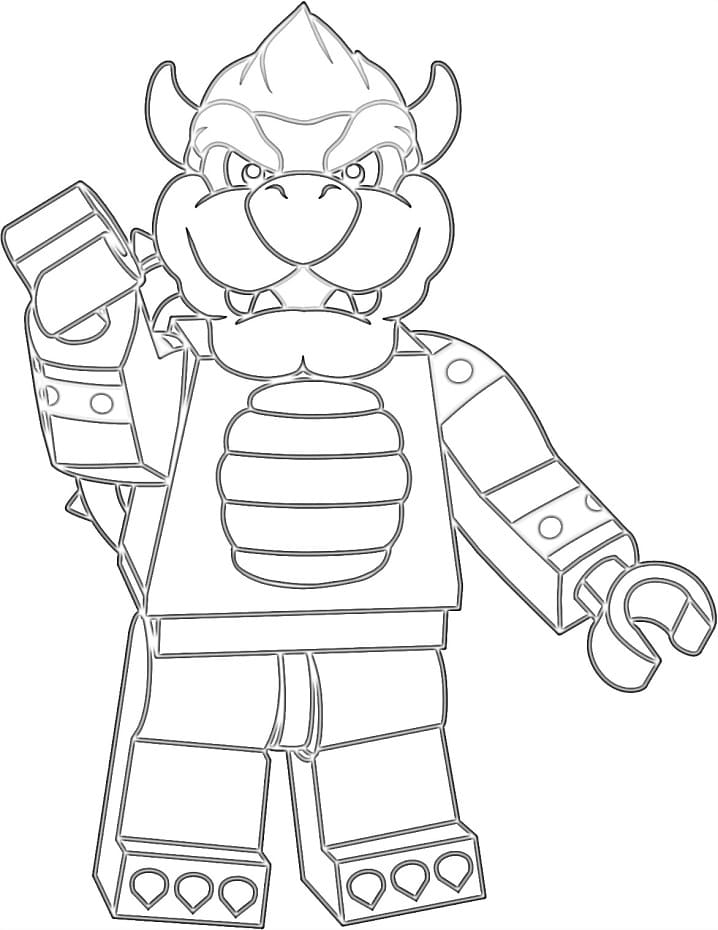 Desenho Lego Bowser 1 Para Colorir