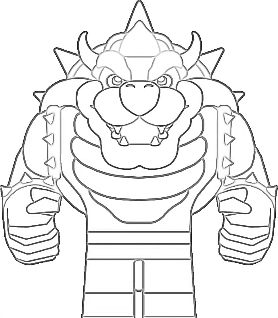 Desenho Lego Bowser Para Colorir