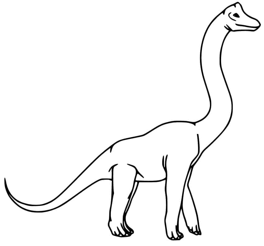 Desenho De Imagem Do Dinossauro Braquiossauro Para Colorir