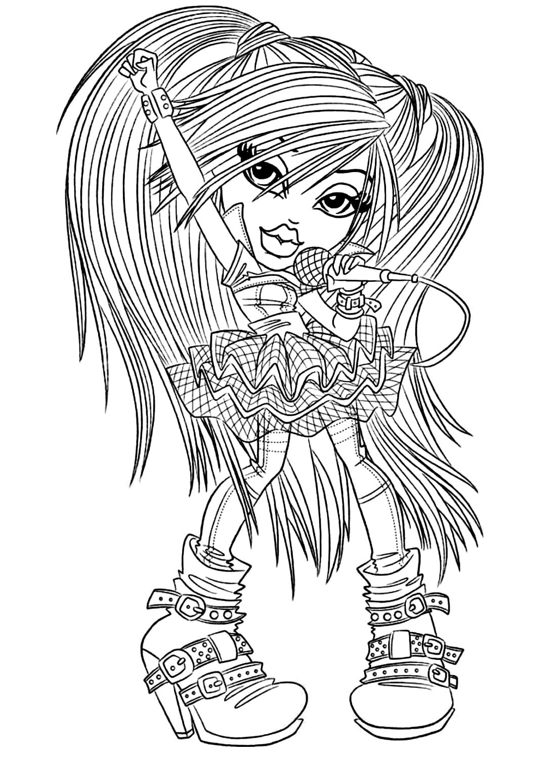 Desenho De Bratz Imprimivel grátis Para crianças Para Colorir