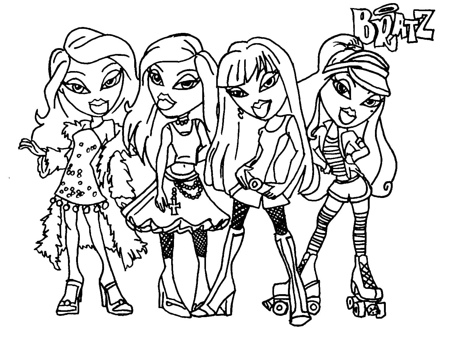 Desenho De Bratz Imprimivel Para crianças Para Colorir