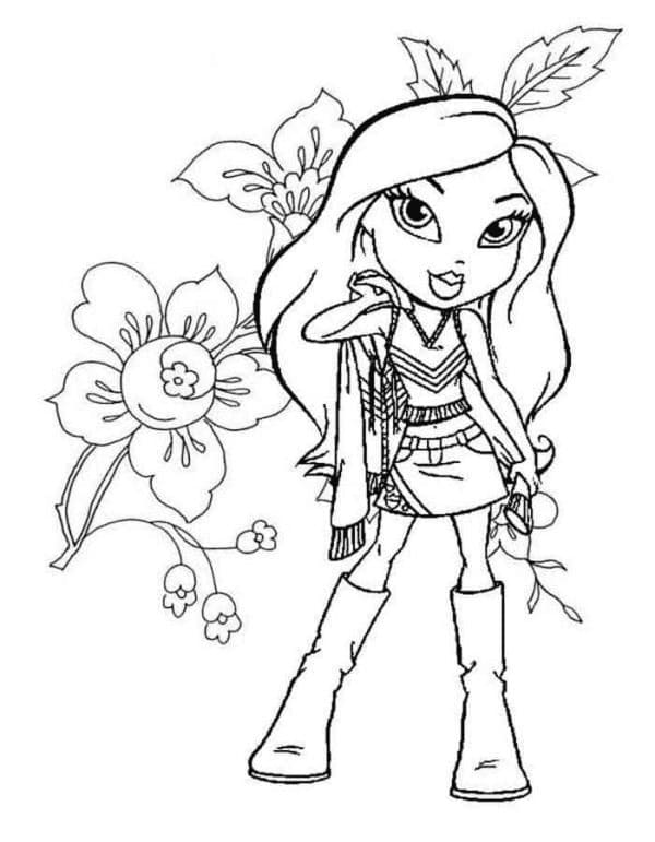 Desenho De Sasha De Bratz Para Colorir
