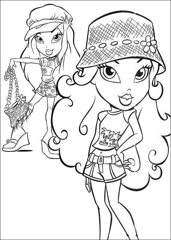 Desenho De Bratz Com Sapatos Altos Para Colorir e Imprimir