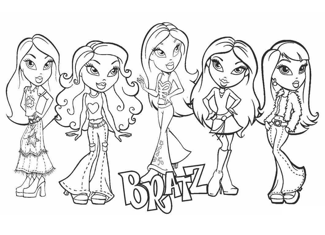 Desenho De Bratz Para Colorir Usando Giz De Cera